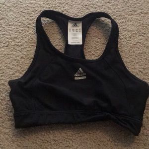 Adidas black sports bra